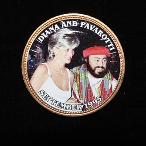Princess Diana Coin Collection 1967 UK Penny Diana & Pavarotti Mystic Stamp - Picture 1 of 4