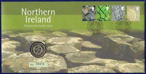 GB 2001 £1 Coin Cover, Northern Ireland Celtic Cross Pound (Ref. t4478) - Picture 1 of 4