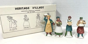 Dept 56 Heritage Village Accessories Set of 4-Retired: Baker, Peddlers - Picture 1 of 4