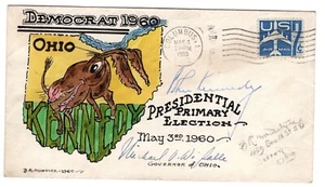 1960 Democratic Presidential Primary - McIntyre Hand-painted Kennedy Columbus OH - Picture 1 of 2