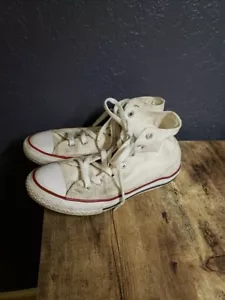 Scarpe alte Converse Chuck Taylor All Star bianche 3J253 giovani taglia US 3 - Foto 1 di 6