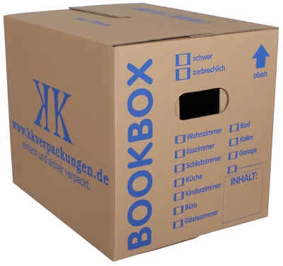 KK VERPACKUNGEN 30 Bücherkartons 2-wellig Bookbox Ordnerkartons Archivkartons Midori-Europe