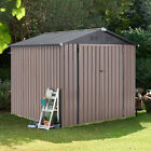 7'x7'/ 8'x10' Outdoor Storage Shed Metal Tools Shed Utility Room W/Lockable Door