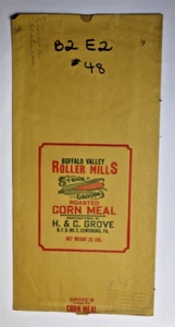 X LARGE Vintage Paper Sack Bag - CORN MEAL, H & C GROVE, LEWISBURG 1986 - Picture 1 of 1