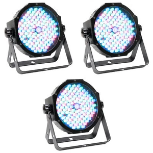 (3) Eliminator ADJ Mega Par Profile EP 2-IN-1 RGB+UV LED DMX Par Can Wash Lights - Picture 1 of 12