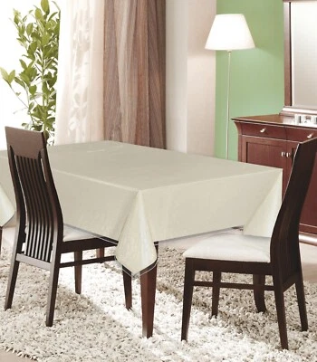 Clear Vinyl Tablecloth Stain Protector Durable Dining Table Protector Cover - Image 1 of 3