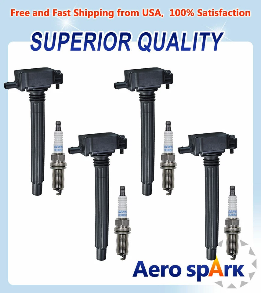 Bobina de encendido y bujía Denso Platinum para Fiat 500X Jeep Cherokee UF751 Foto 1 de 4