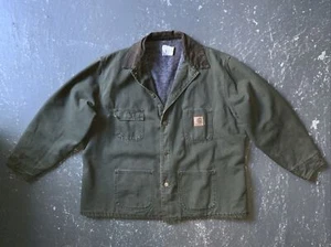 Vintage Carhartt Jacket C02 Chore Barn Coat USA Union Made Blanket Lined XXL - Picture 1 of 15