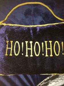 Vintage Religious Blue Velvet Pillow With Cording 9 1/2 X 6 1/2 - Imagen 1 de 3