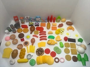 RIESIGES Set 110 Teile Kinder PRETEND PLAY KUNSTSTOFF ESSEN Obst Fleisch Gemüse Gewürz - Bild 1 von 24