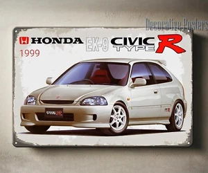 Honda Civic Car Metal Poster - Collectable Tin Sign - Size:8x12inch - Picture 1 of 5