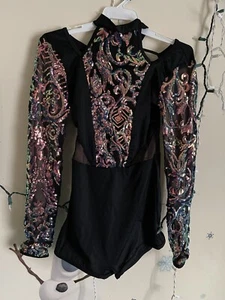 CURTAIN CALL J5513 Flying Solo Costume Romper Dance One Piece NWOT CC20 Sz AME - Picture 1 of 5