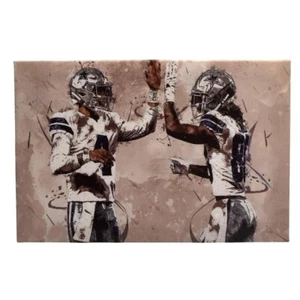 Arte de pared en lienzo Dallas Cowboys Dak Prescott & CeeDee Lamb - Imagen 1 de 3