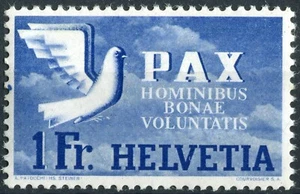 Schweiz Nr. 455 sauber postfrisch ex. 447 - 459 PAX 1945 1 Fr. Helvetia MNH - Bild 1 von 4