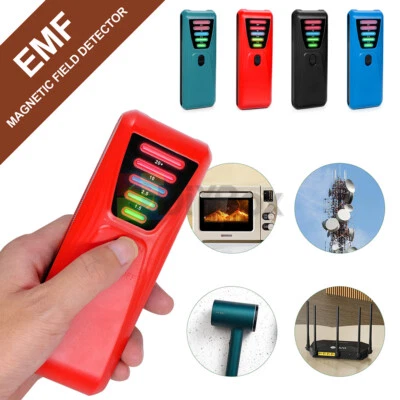 EMF Meter 5 colors LED Magnetic Field Detector Electromagnetic Radiation Tester - Image 1 of 4