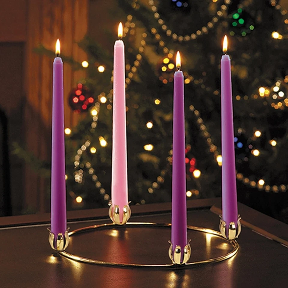 Guirnalda de Adviento de latón de 11 pulgadas para candelabro navideño religioso Foto 1 de 1