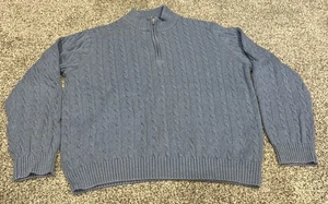 Suéter Pullover Hombre Talla XXL IZOD Azul Cuarto Cremallera  - Imagen 1 de 2