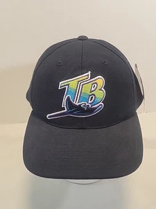 Tampa Bay Devil Rays Snapback Mütze Kappe schwarz mit gesticktem Logo Vintage neu mit Etikett - Bild 1 von 11