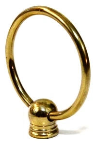 Solid Brass Finial for Lamp 2.25" Tall Shiny Brass 2" Diameter Screw On Vintage - Picture 1 of 3