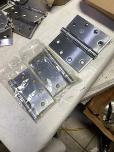 Hager Door Hinges ECBB 1100 Full Mortise Ball Bearing Steel 4.5" x 4.5" US26D #1 - Picture 1 of 9