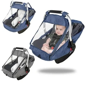BLUE Car Seat Rain Cover Universal Baby Stroller And Car Seat Cover Waterproof - Picture 1 of 6