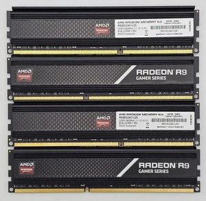 32GB (4x8GB) AMD Radeon R9 Gamer RAM Memory - DDR3-2400 PC3-19200 - R938G2401U2S - Picture 1 of 1