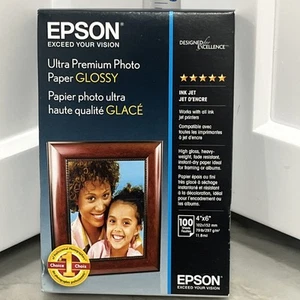 Epson Ultra Premium Photo Paper Glossy - S042174 4" x 6" (100 sheets) White NEW - Photo 1/6