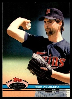 1991 Stadium Club #76 Rick Aguilera - Minnesota Twins - Image 1 of 2