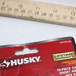 (10Pc-Pk) Husky Short Arm Hex Key Set SAE Alloy Steel 1000 009 928 - Picture 1 of 4