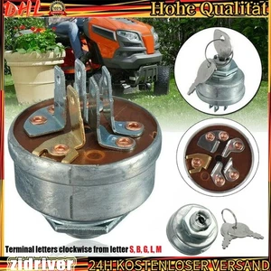 Universal 5-polig.Zündschloss Rasentraktor Aufsitzmäher für Kommunalfahrzeuge DE - Bild 1 von 16