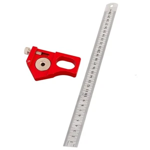 Woodworking Steel Ruler Positioning Block with Angle Scriber and Center Finder - Picture 1 of 23