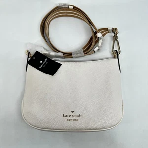 Kate Spade New York Crossbody Bag Ivory Women's Small Rosie Pebbled Leather - Picture 1 of 10