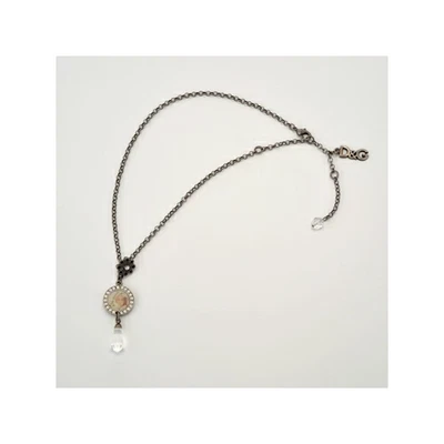 OFFERTA DOLCE & GABBANA Collana stile antico motivo floreale piatto tondo arg... - Immagine 1 di 4