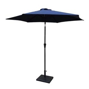 8.8 ft. Outdoor Aluminum Market Patio Umbrella with 42 lbs. Square Resin Base - Picture 1 of 10