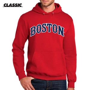 Boston Tiffany Arch Red Classic Hoodie - Red Sox MLB Hooded Sweatshirt Baseball - Picture 1 of 3