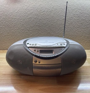 Sony Boom Box CFD-S350 CD Radio Cassette TESTED Works No Cord No Remote - Picture 1 of 11