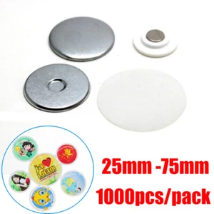 1000 piezas Círculo Blanco Botón Magnético Insignia Suministros para Fabricante de Botones Hágalo Usted Mismo Regalo - Imagen 1 de 16