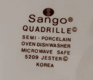 Vintage sango Quadrille JESTER 5209 DINNERPLATE - Picture 1 of 3