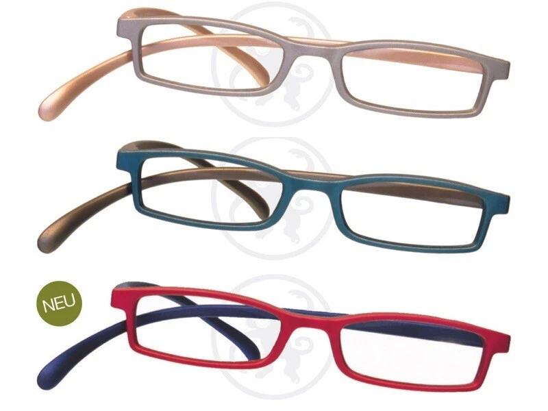 KLAMMERAFFE Clip Monkey Reading Glasses Brown, Silver, Red Blue Green 1.00 to 3.50 with Case SALE