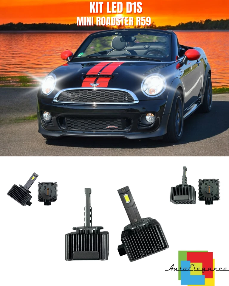 ⭐LAMPADE ANABBAGLIANTI D1S LED 6000K ADATTO PER MINI ROADSTER R59⭐ - Imagen 1 de 4