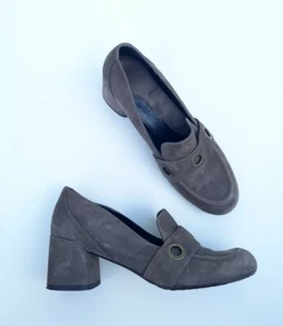 Audley London Heels Pumps Taupe Suede Size 38 - Picture 1 of 9