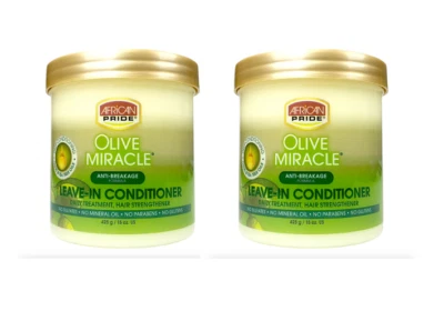 African Pride Olive Miracle  Formula Leave-In Conditioner 425g (Pack of 2) - Image 1 of 2