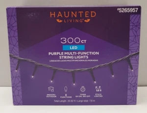 Halloween Haunted Living 300 Ct LED Purple Multi Function String Lights 25 Ft - Picture 1 of 12