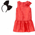 Gymboree Play by Heart Shiny Coral Dress & Hair Accessory 5 8 NWT Retail Store
