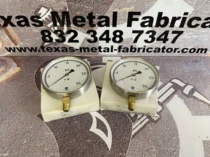USG 160809A Pressure Gauge 0-30PSI Conn. 1/4” NPT LM Size 4 1/2” Qty 2 - Picture 1 of 5