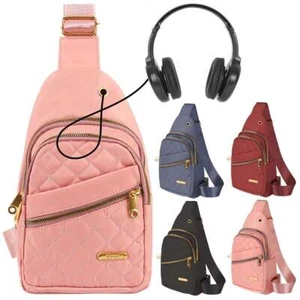 Borsa a tracolla da donna petto marsupio tracolla viaggio zaino sport US - Foto 1 di 16