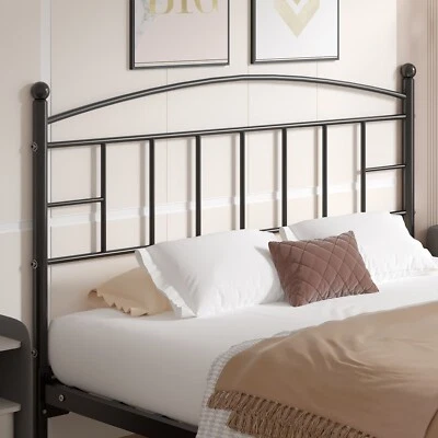 Metal Bed Frame Bed Headboard Only Full Queen Size, Bedroom, Durable Black - Image 1 of 4