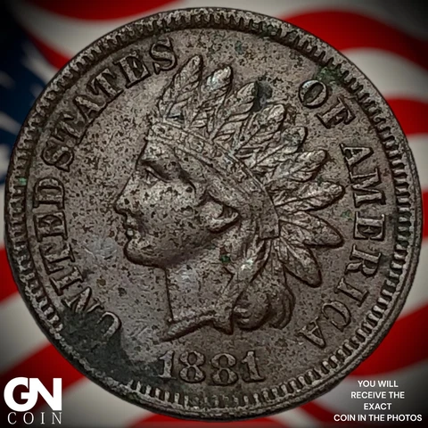 1881 Indian Head Cent Penny  Q5798 Cover