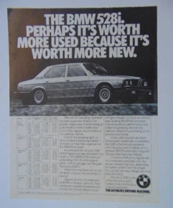 Original 1980 BMW 528i Single Page Ad, Dealer Stock - Bild 1 von 1