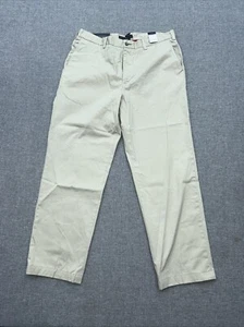 VTG 2000’s TOMMY HILFIGER Mens Khaki Flat Front, Classic Fit Pants 38x34 - Picture 1 of 8